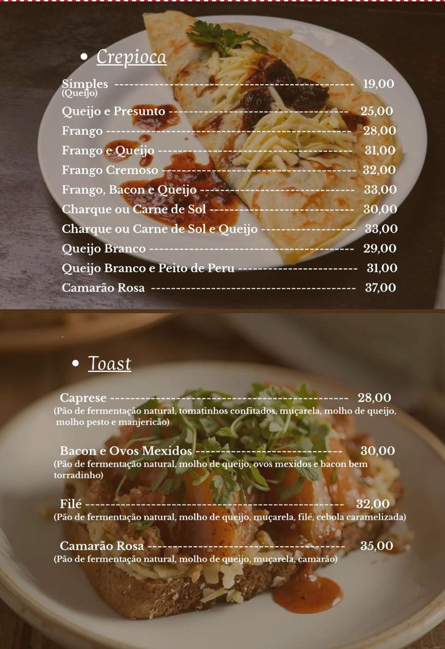 Página 5 do cardápio oficial +Q Café