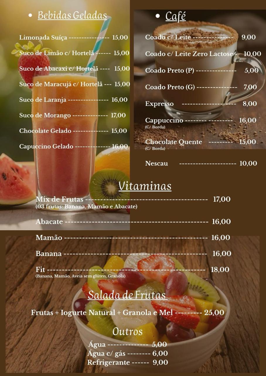 Página 6 do cardápio oficial +Q Café